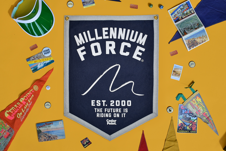Cedar Point Millennium Force Banner by Oxford Pennants