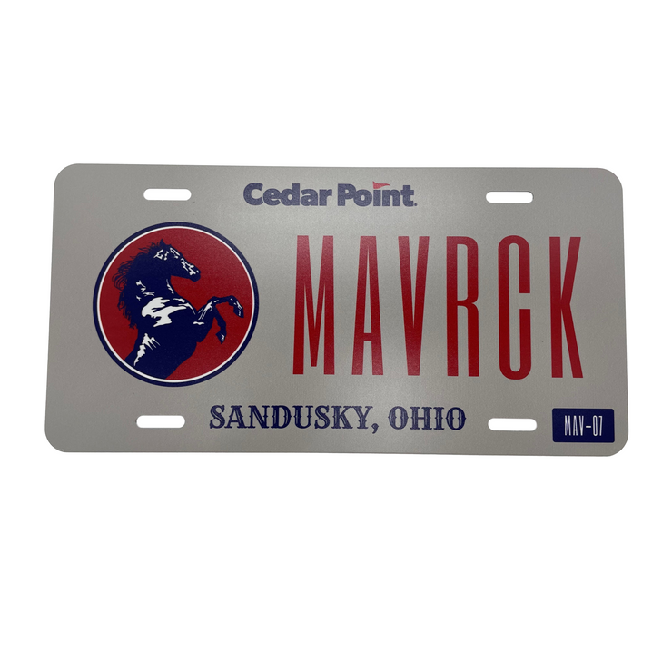 Cedar Point Maverick License Plate
