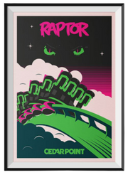 Cedar Point Raptor Poster