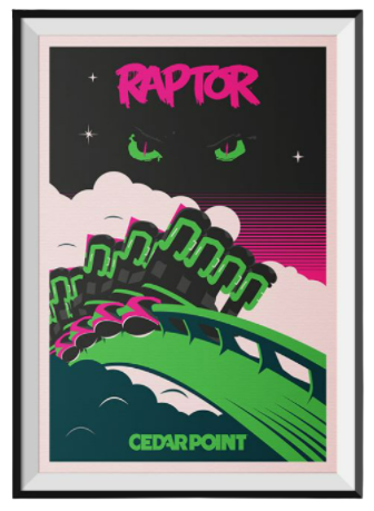 Cedar Point Raptor Poster