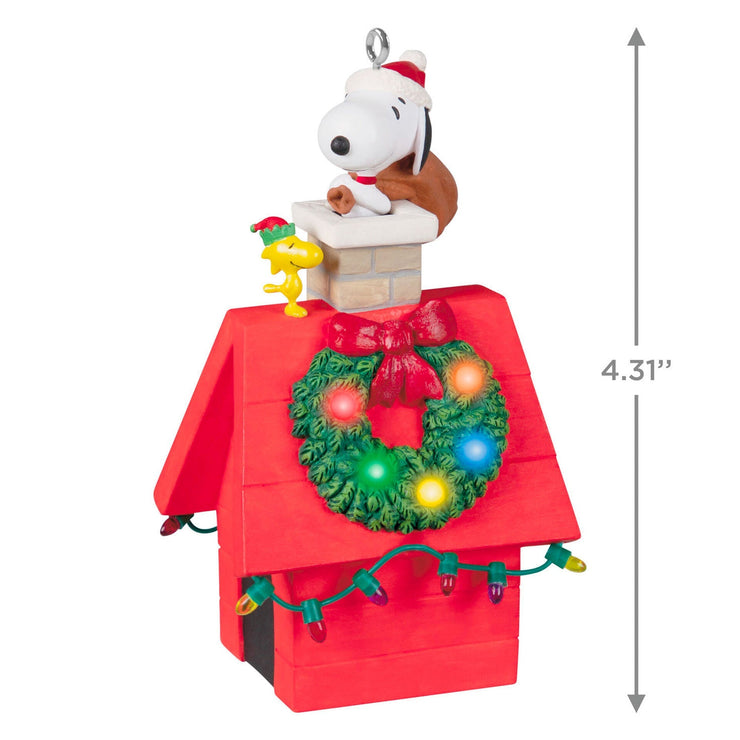 PEANUTS® Hallmark Snoopy Up On The Housetop Ornament