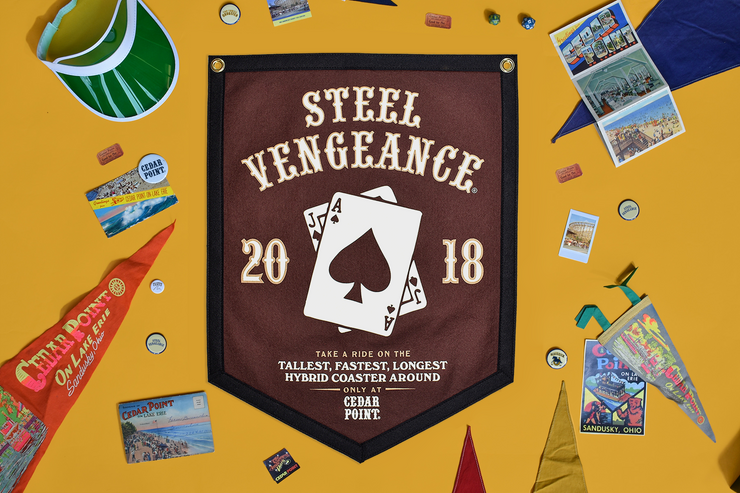 Cedar Point Steel Vengeance Banner by Oxford Pennants