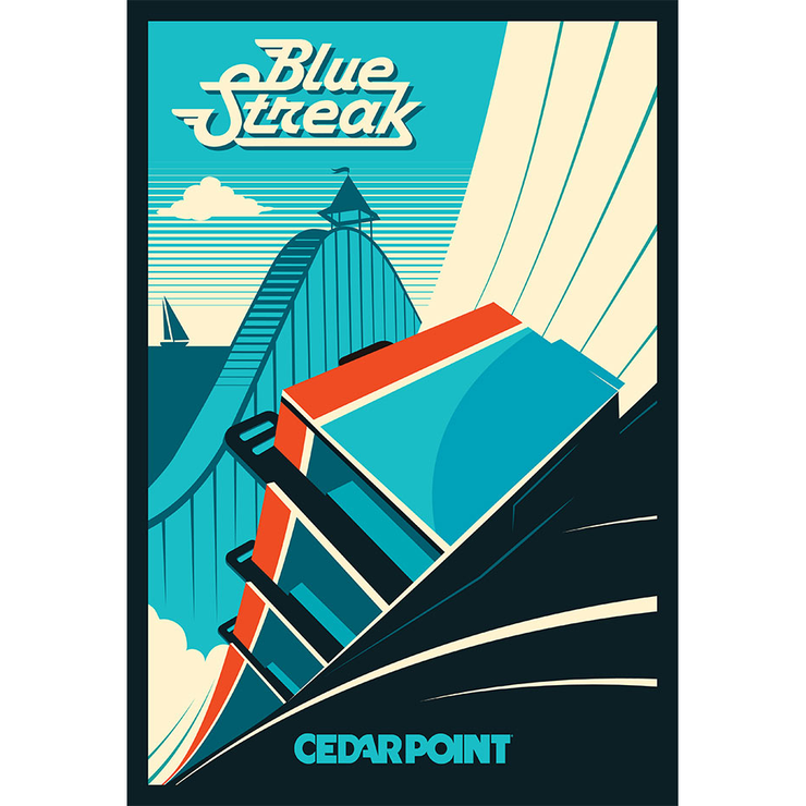 Cedar Point Blue Streak Magnet