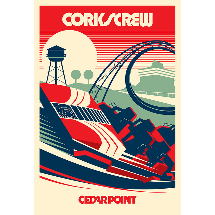 Cedar Point Corkscrew Magnet