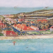 Cedar Point Vintage Skyline Canvas Art