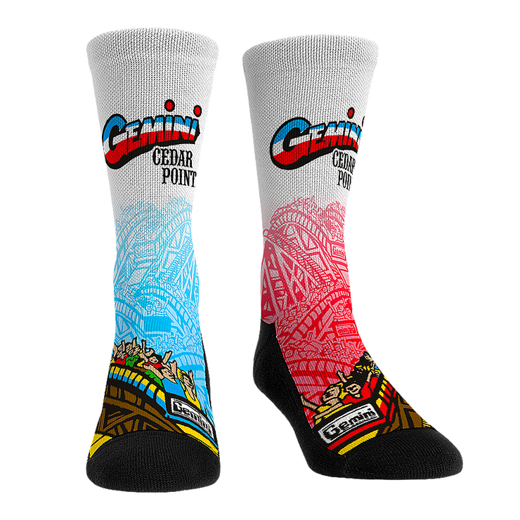 Cedar Point Gemini Crew Socks