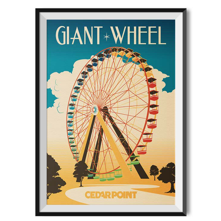 Cedar Point Giant Wheel Limited Edition Poster