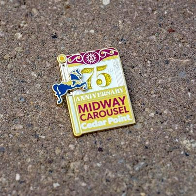 Cedar Point Midway Carousel 75th Anniversary Slider Pin