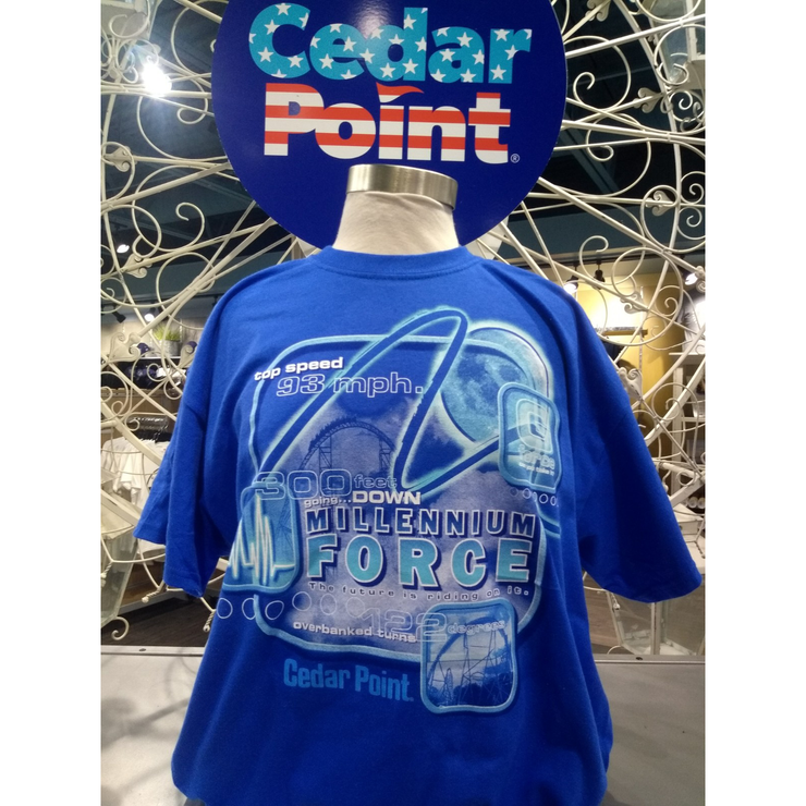 Cedar Point Millennium Force Stats Tee