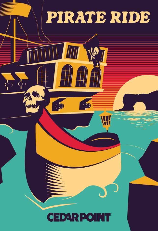 Cedar Point Pirate Ride Limited Edition Poster