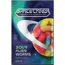 Space Candy Sour Freeze-Dried Gummy Worms