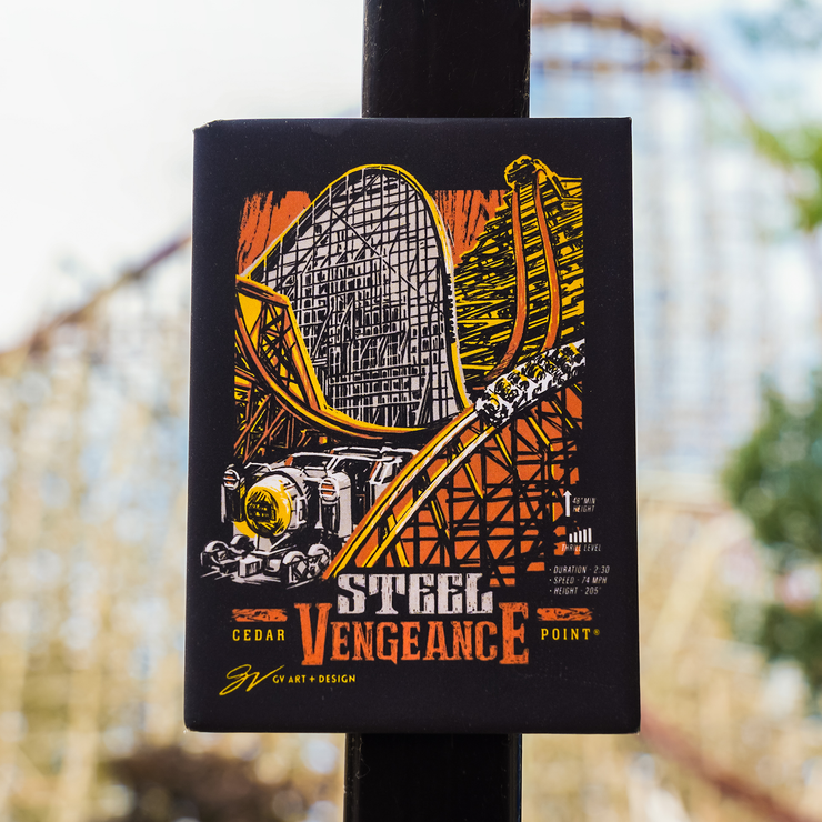Cedar Point Steel Vengeance Coaster Stamp Magnet