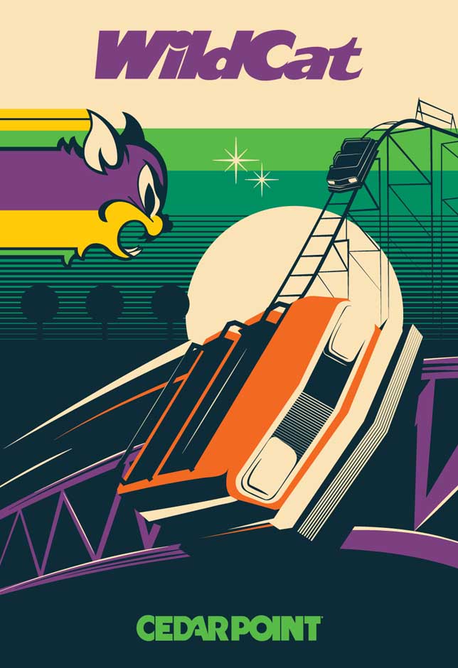 Cedar Point Limited Edition Wildcat Poster