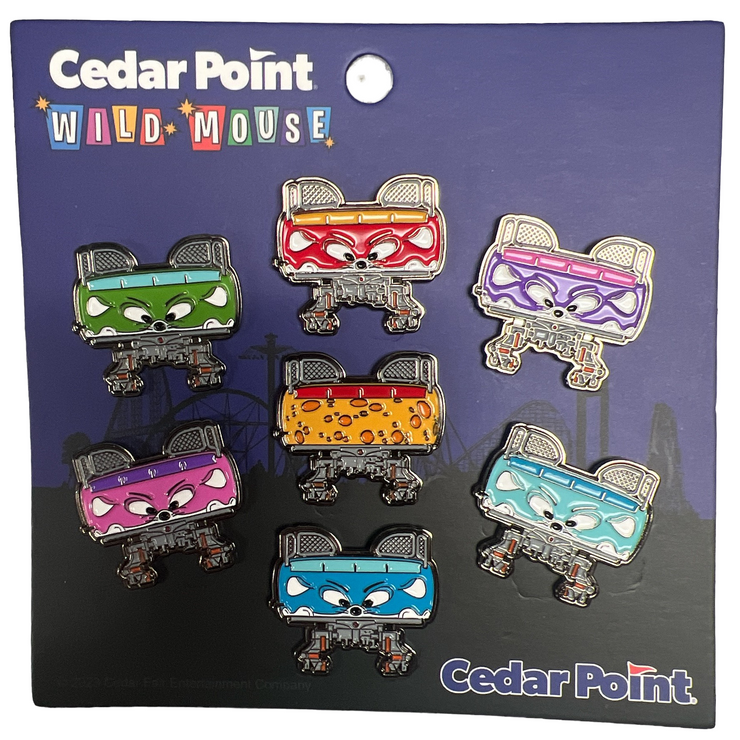Cedar Point Wild Mouse Pin Set