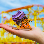 Cedar Point Wild Mouse Purple Mini Coaster Cutout