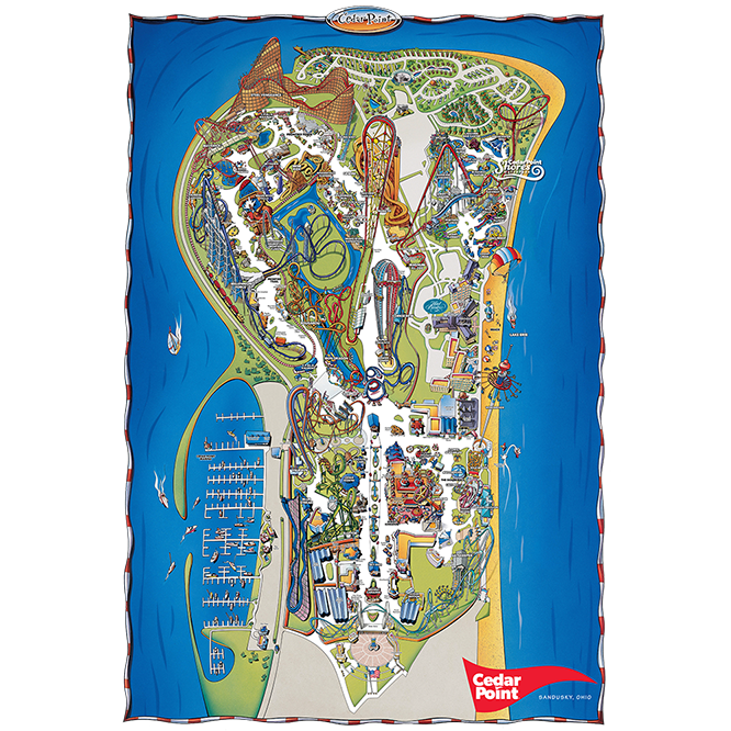 Cedar Point Park 2023 Souvenir Map