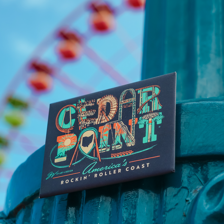 Cedar Point Coaster Collage Magnet